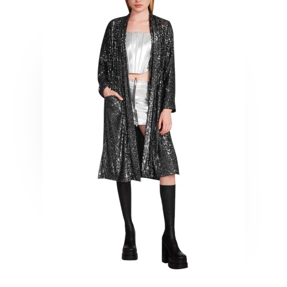 Steve Madden - Showstopper Sequin Duster - Gunmetal main image 1